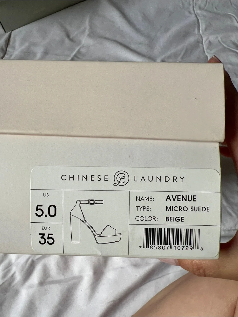Chinese Laundry Taupe Suede Platform Ankle-Strap Heels